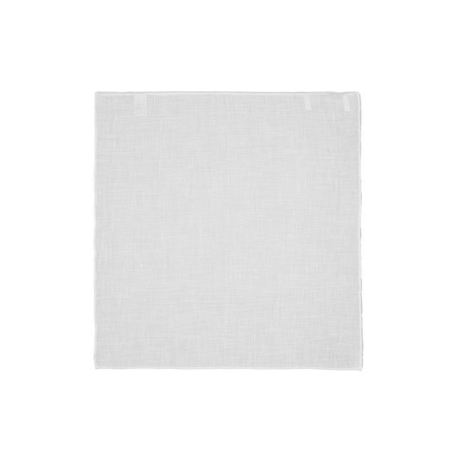 White Linen Pocket Square