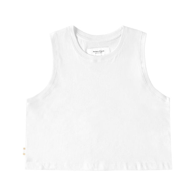 Tuesday Tank Crop Top White