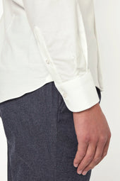 Brushed Cotton Button Down Shirt Made In Italy