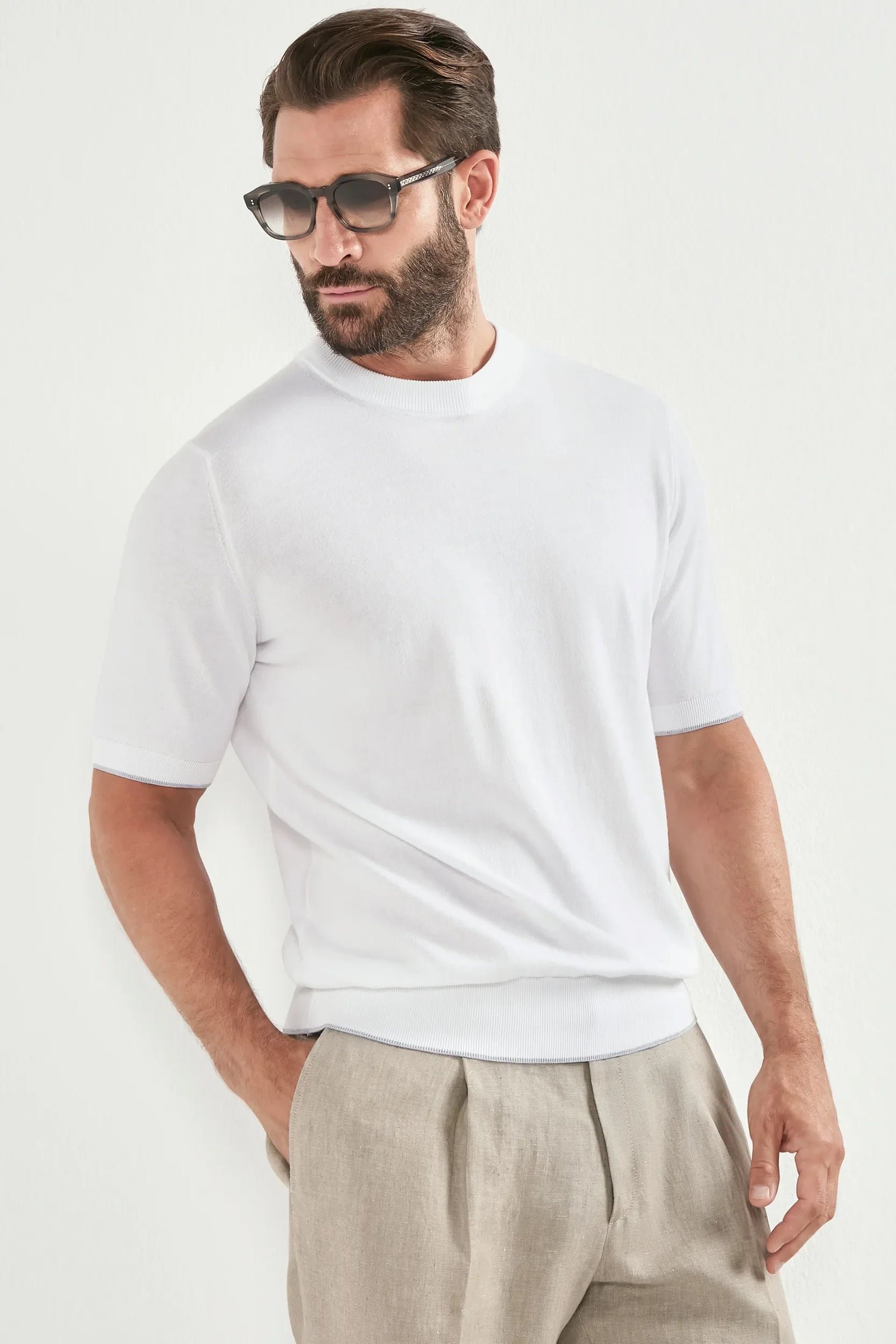 High Neck T Shirt Made In Italy