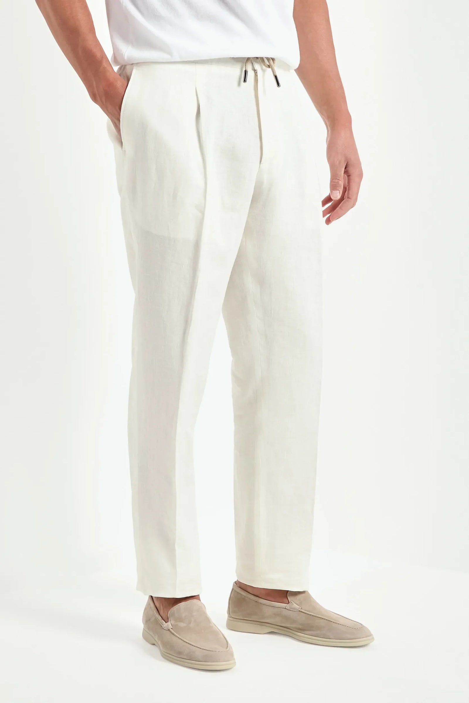 Linen Alassio Trousers Made In Italy