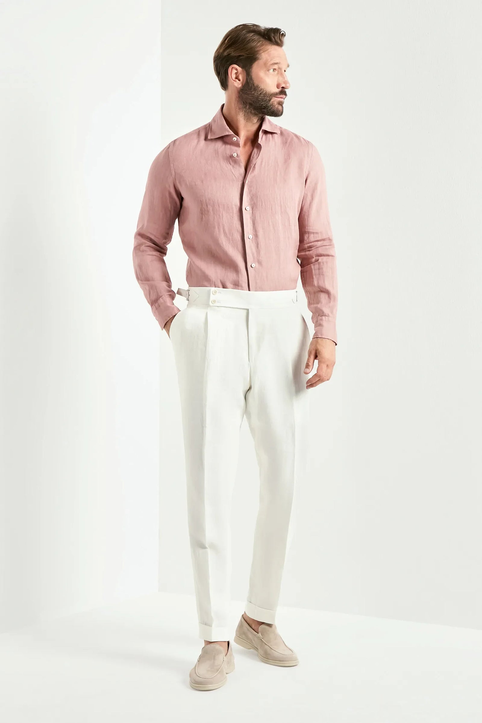 Linen Soragna Trousers Made In Italy