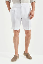 Linen Relaxed Shorts Made In Italy