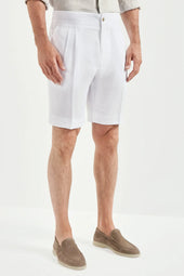 Linen Relaxed Shorts Made In Italy