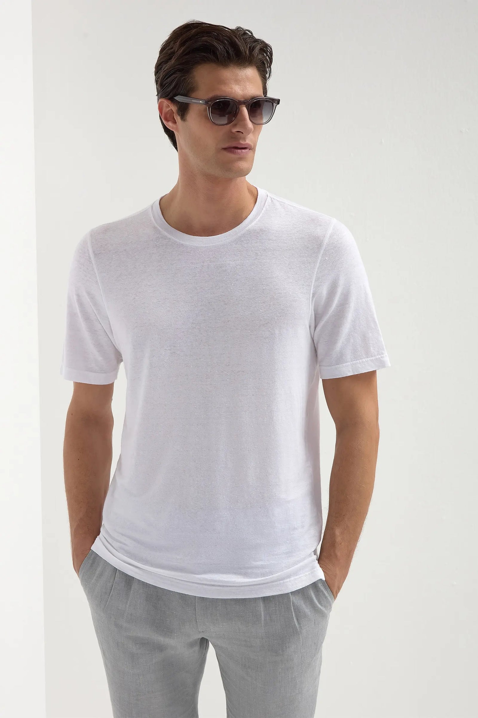 Linen T Shirt Made In Italy