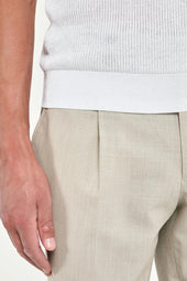 Ribbed Zipped Polo Made In Italy
