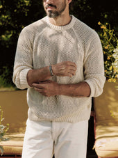 cascabel open weave sweater in natural