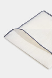 Grey Linen Pocket Square Made In Italy