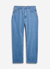 Relaxed Leg Jeans Cotton Light Wash Blue