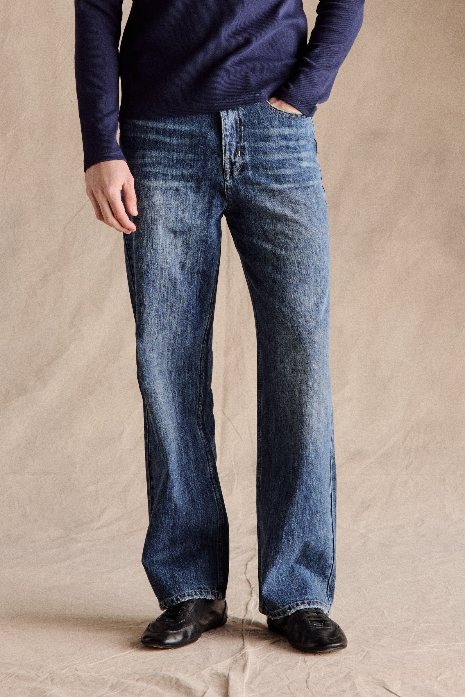 Carol Relaxed Straight Leg Jeans Dark Blue