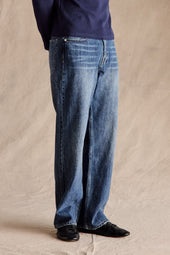 Carol Relaxed Straight Leg Jeans Dark Blue