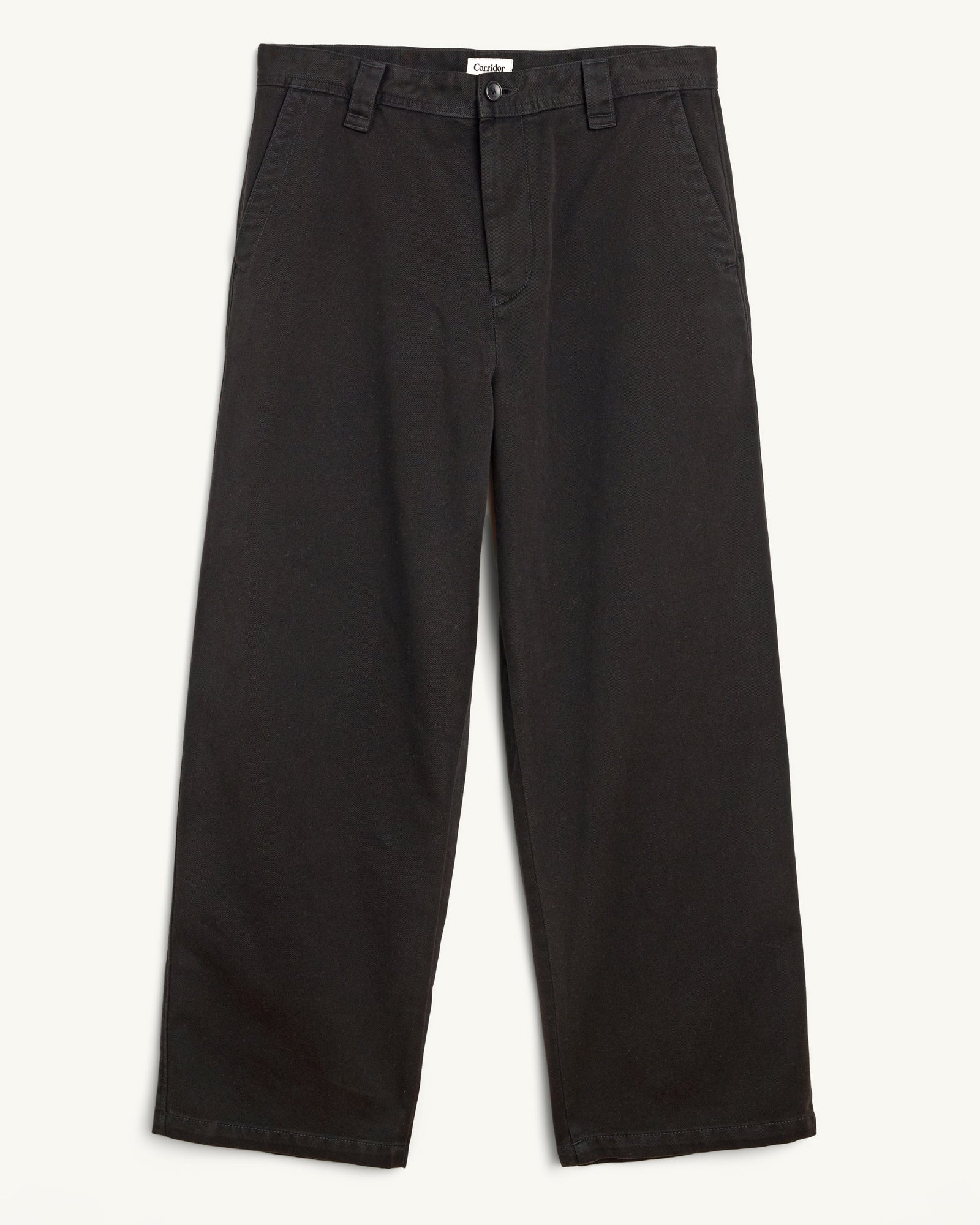Wide Twill Pant - Black