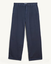 Wide Twill Pant - Navy