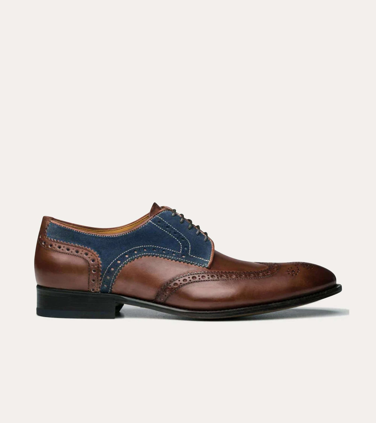 Wingtip Antique Blue Suede