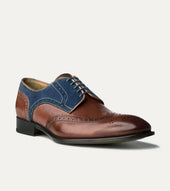Wingtip Antique Blue Suede