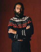 Chamula For Drake S And Red Fairisle Merino Jumper