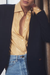 Husband Shirt In Silk Stripes