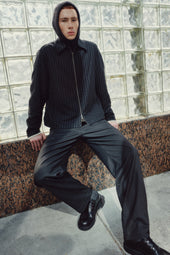 Men's Wool Trouser in Charcoal