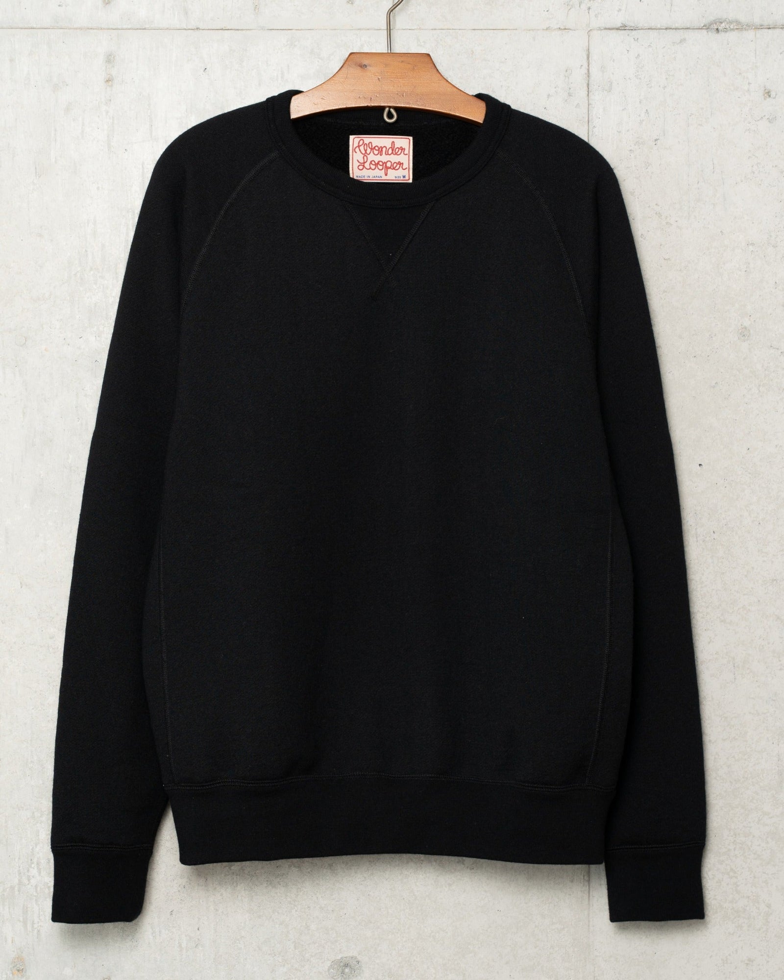 Crewneck - Pure Cashmere Tsuriami French Terry - Black
