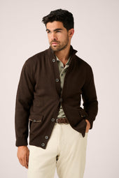 Woodend Cardigan - Wool - Chocolate Brown