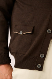 Woodend Cardigan Wool Brown