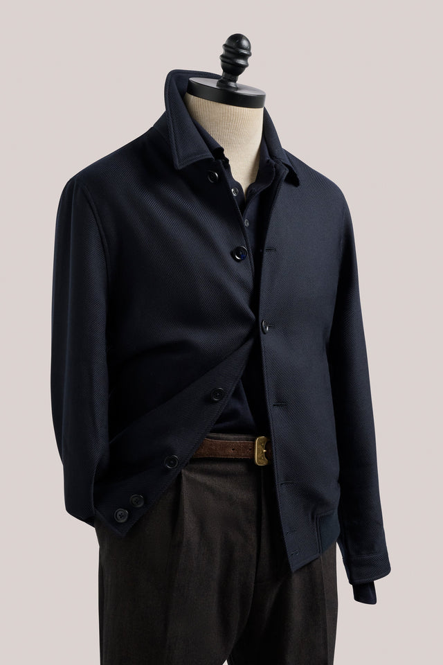 Macedon Bomber - Wool - Navy