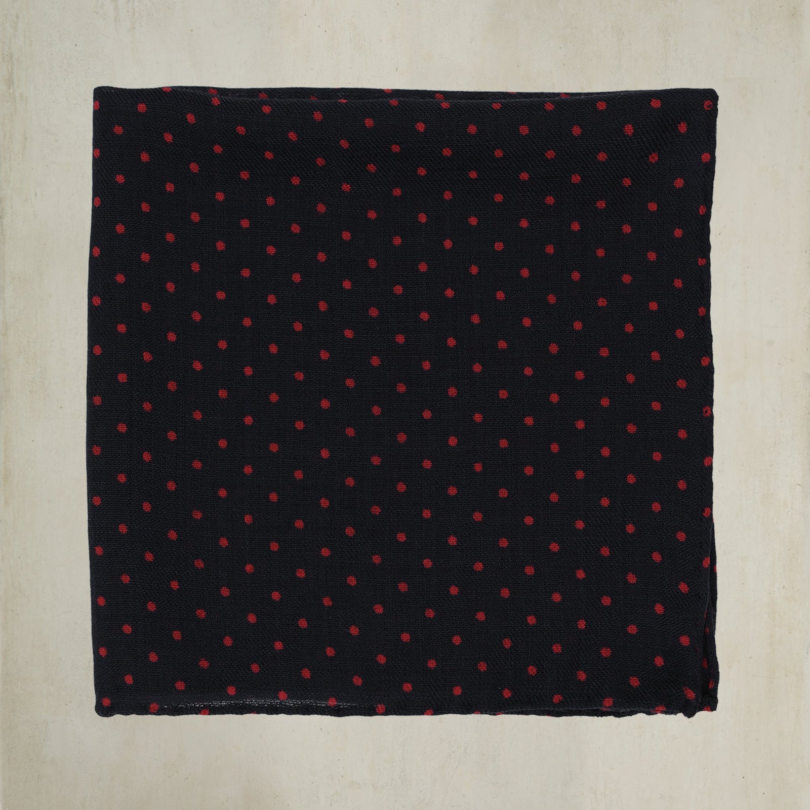 Wool And Cashmere Spotted Pocket Square In Red
