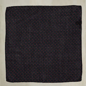 Wool And Cashmere Spotted Pocket Square In Red