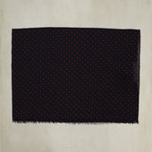 Wool And Cashmere Spotted Scarf In Red