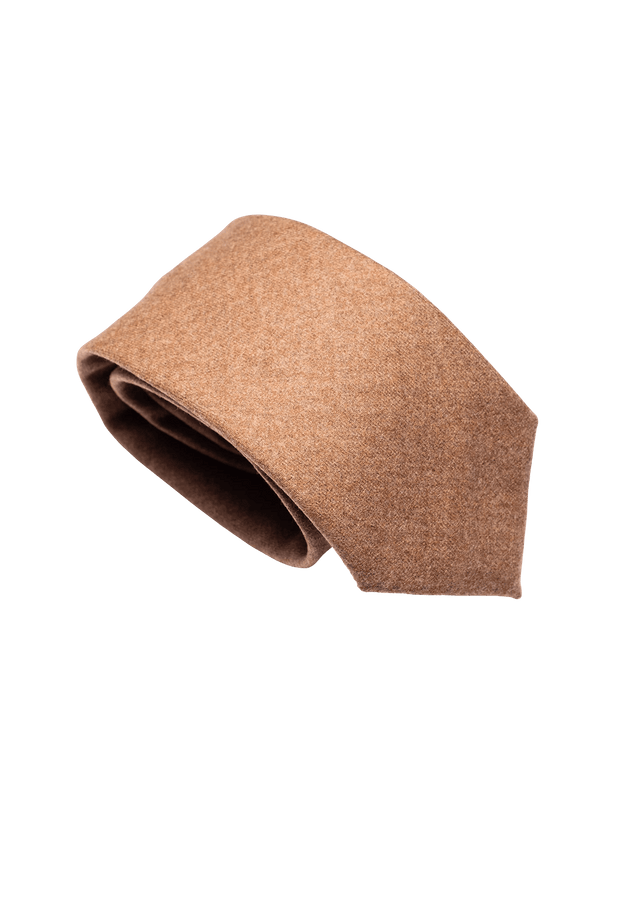 Beige Wool Classic Tie