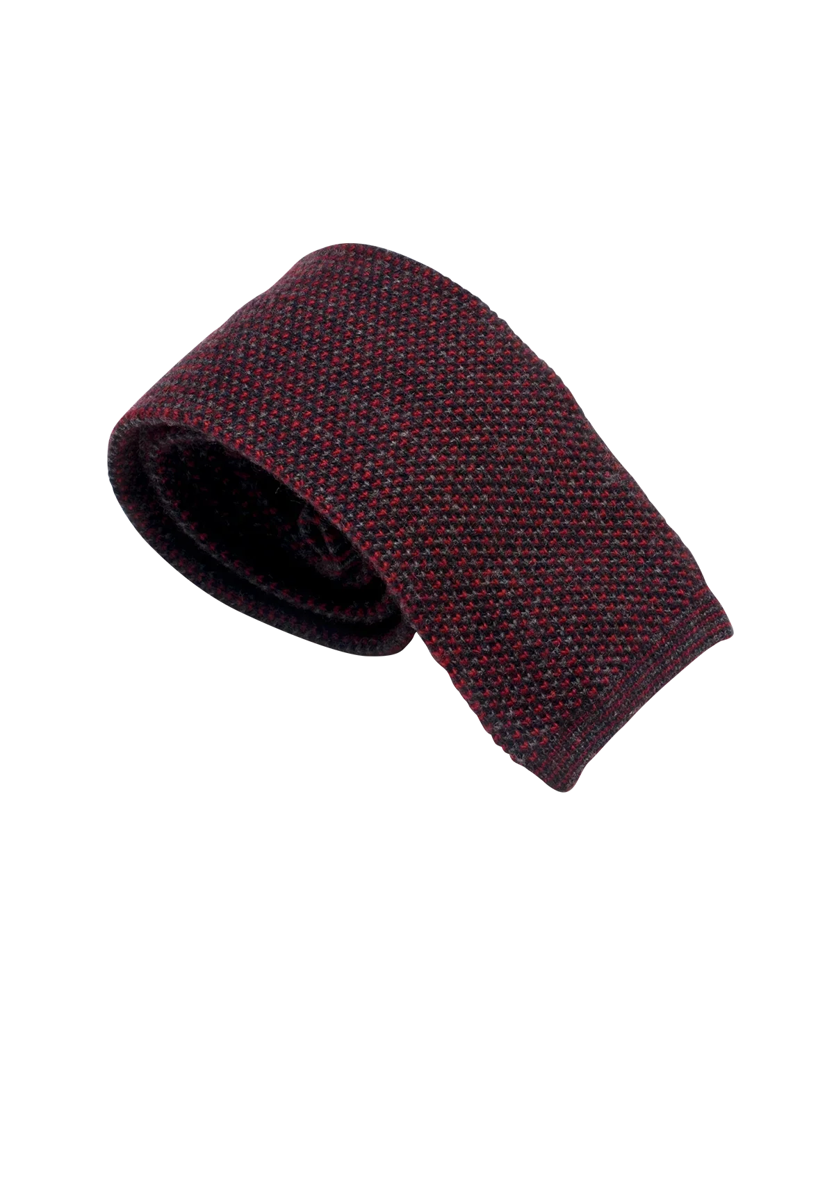 Grey Red Wool Maglia Tie Pattern 1