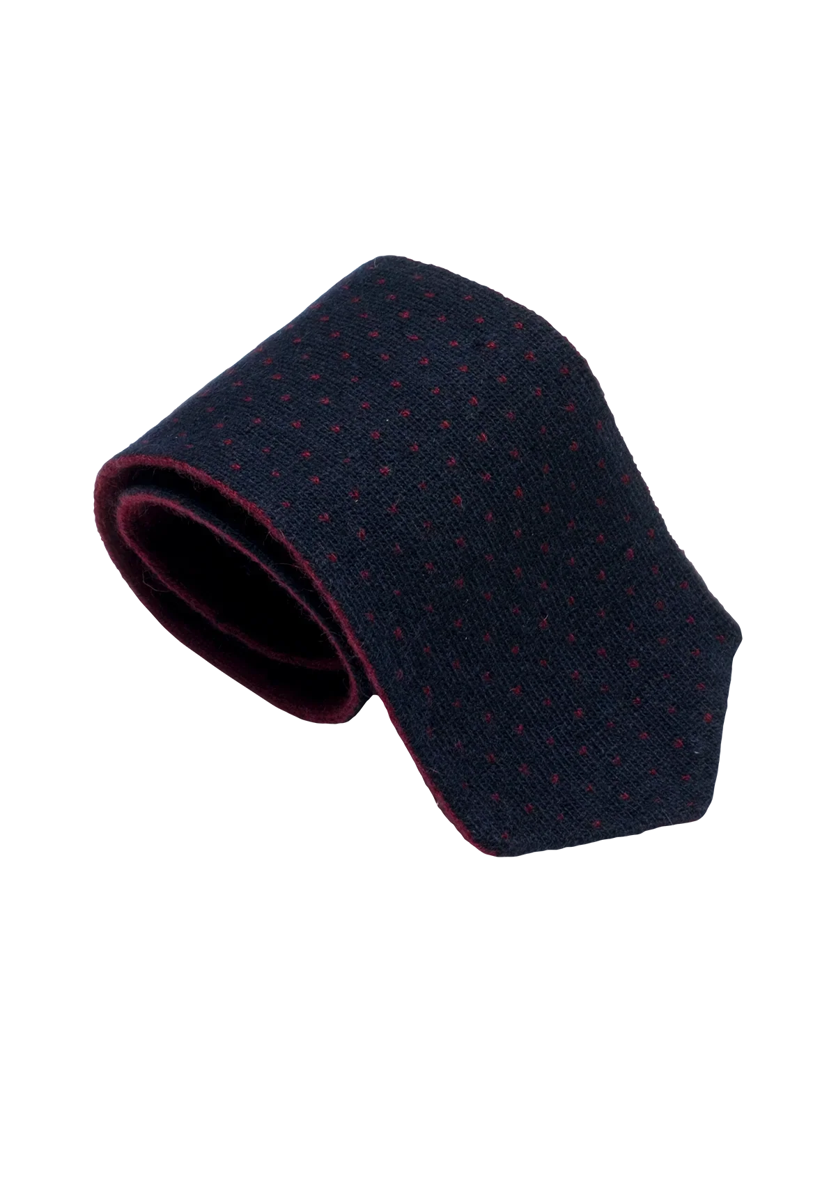 Blue Burgundy Wool Maglia Tie Pattern 4