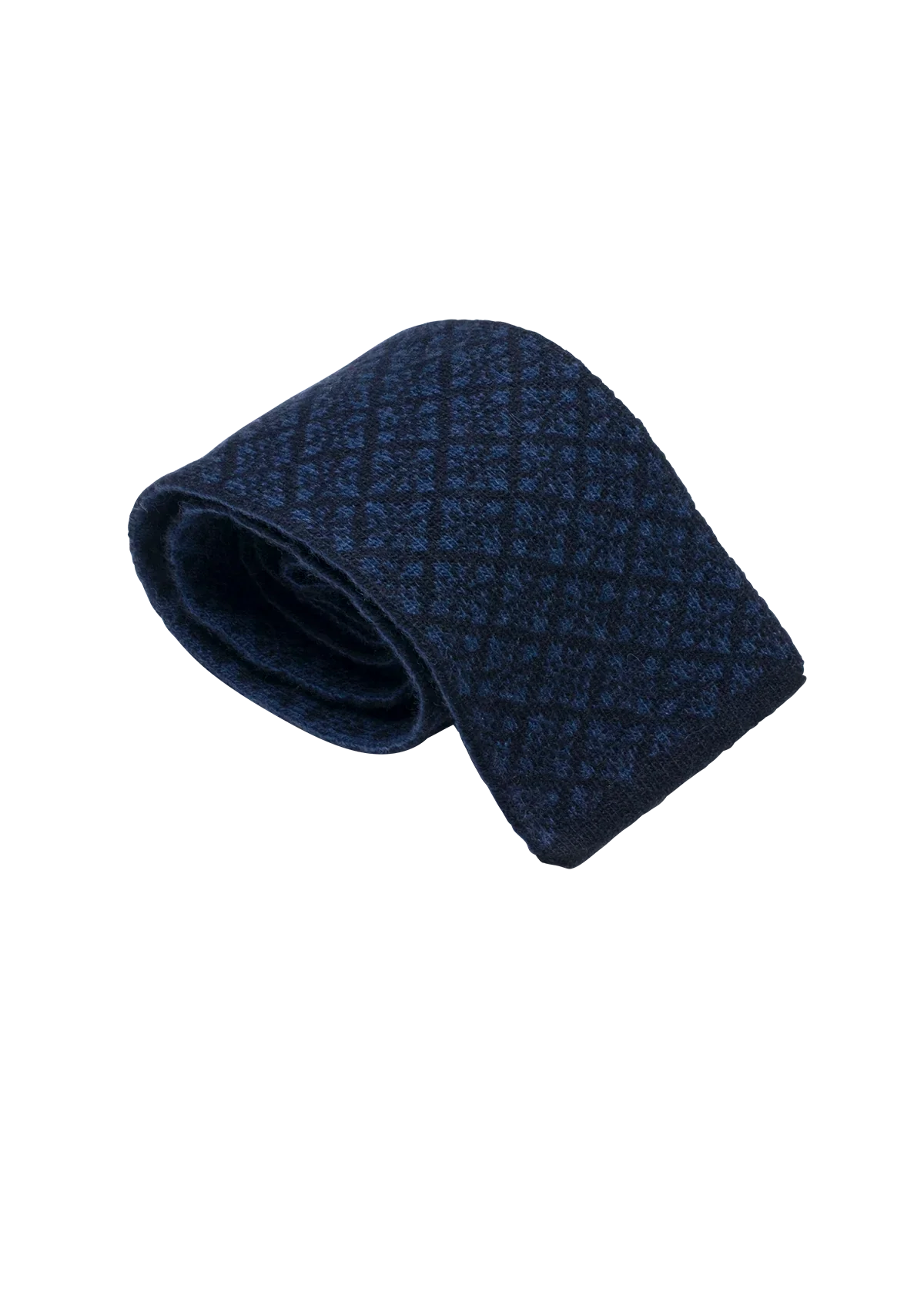 Blue Blue Wool Maglia Tie Pattern 5
