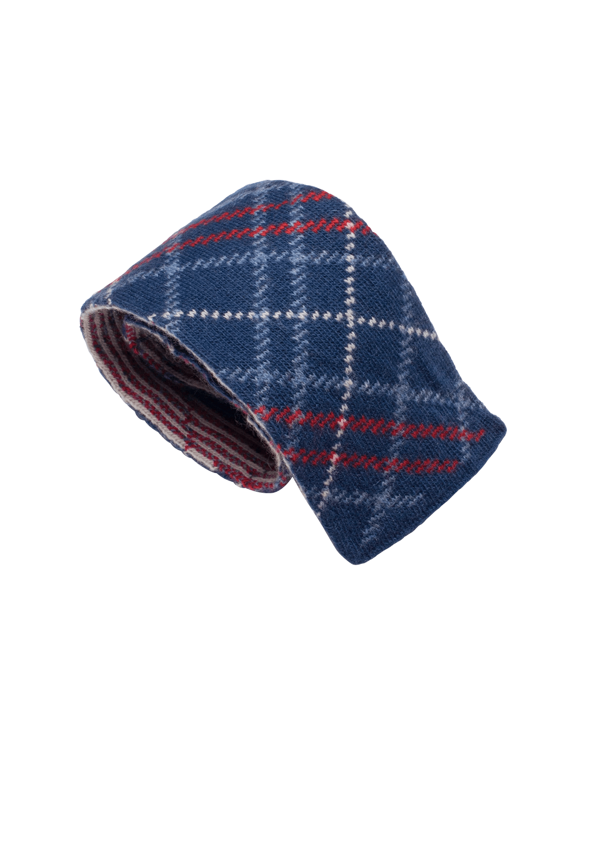 Azure Red Wool Maglia Tie Pattern 6