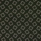 Wool And Silk Dotted Squares Scarf In Dark Green