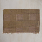 Wool And Silk Glen Check Scarf In