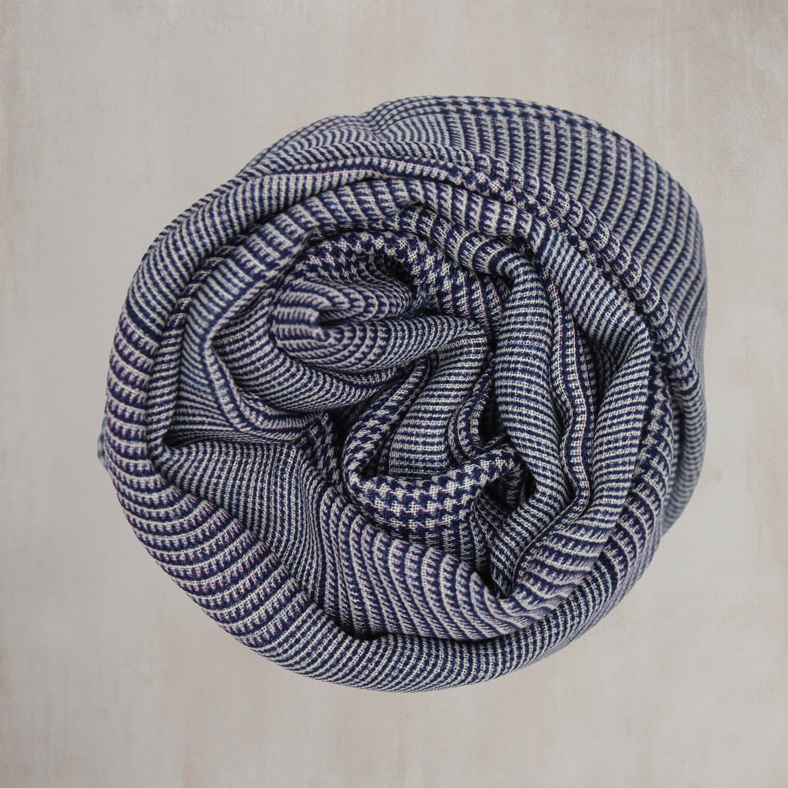 Wool And Silk Glen Check Scarf In