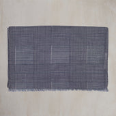 Wool And Silk Glen Check Scarf In