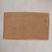 Wool And Silk Houndstooth Scarf In Gold