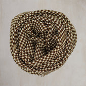 Wool And Silk Medium Spot Scarf In Burgundy