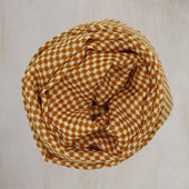 Wool And Silk Medium Spot Scarf In Gold
