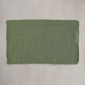 Wool And Silk Medium Spot Scarf In Dark Green