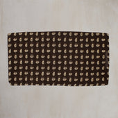 Wool and Silk Paisley Scarf in Chocolate