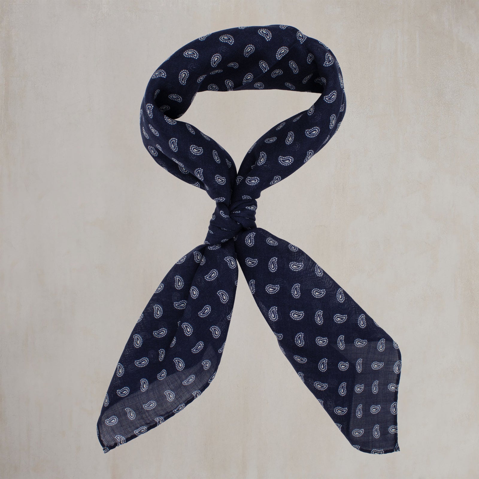 Wool And Silk Paisley Neckerchief In