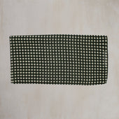 Wool and Silk Mini Squares Scarf in Dark Green