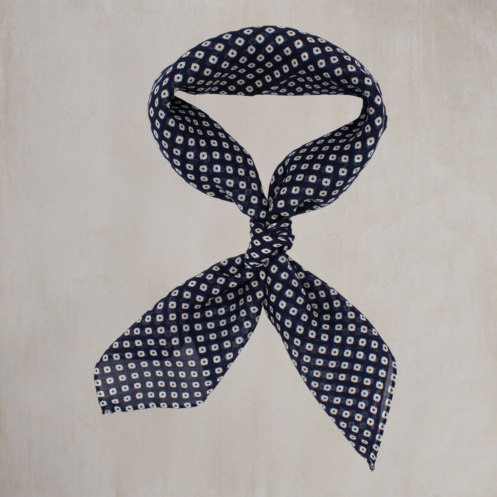 Wool And Silk Mini Squares Neckerchief In