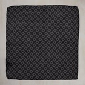 Wool And Silk Pocket Square With Dotted Squares In