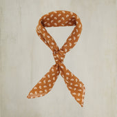 Wool and Silk Paisley Neckerchief in Gold
