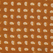 Wool And Silk Paisley Neckerchief In Gold