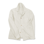 Worker Jacket in Ecru Suede